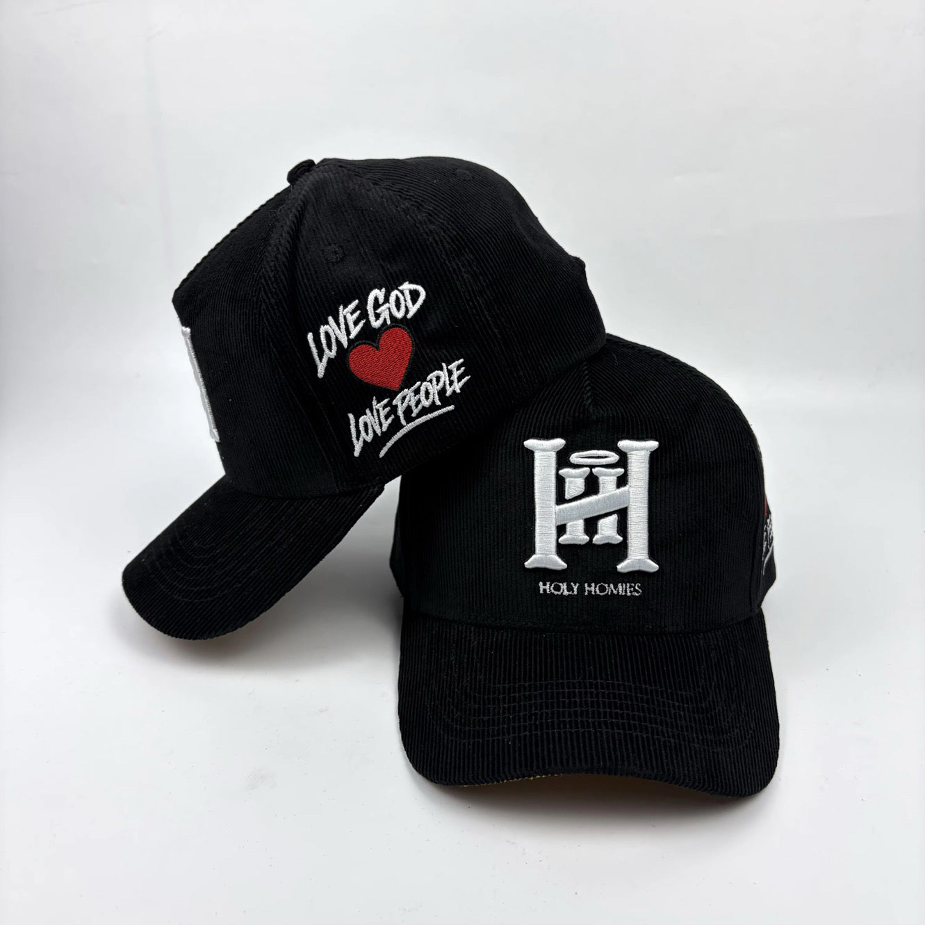 BLACK CURDUROY CAP